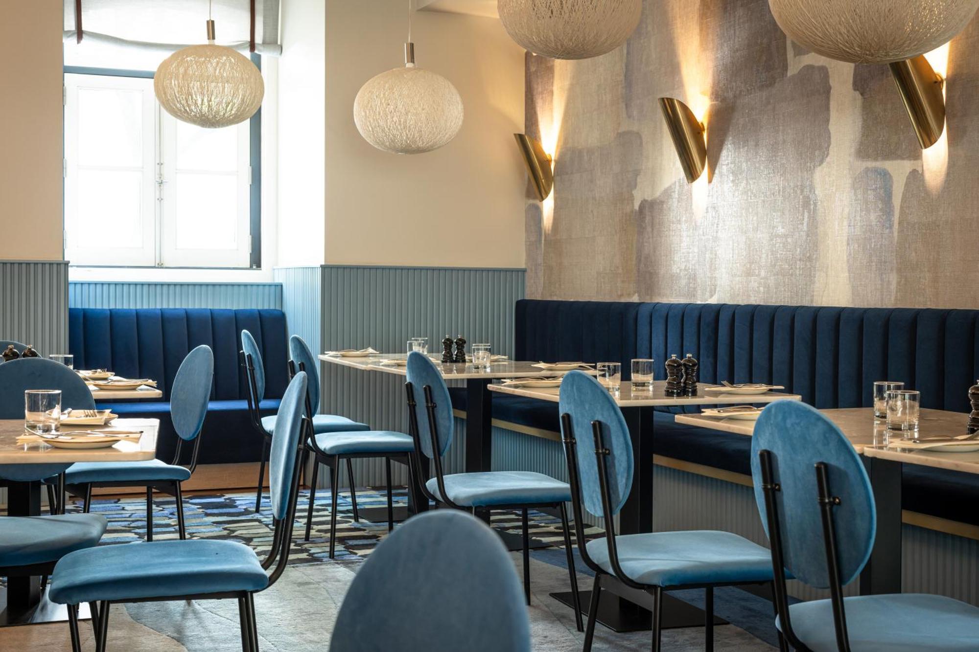 더 빈티지 호텔 앤 스파 리스본 외부 사진 Interior of the restaurant