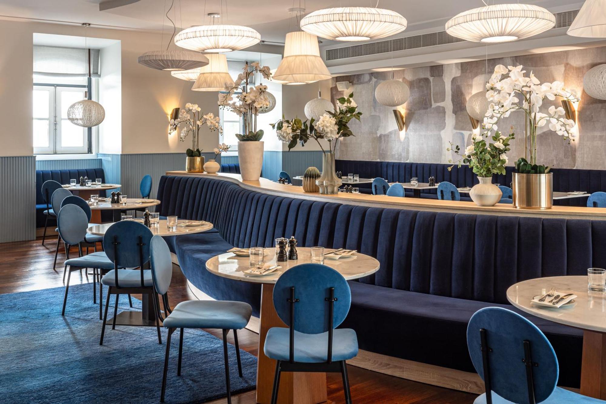 더 빈티지 호텔 앤 스파 리스본 외부 사진 Interior of the restaurant